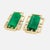 Pair of Signed Wedderien Mid-Century Modern 18k Gold & Jade Clip-on Earrings For Sale - Image 9 of 14