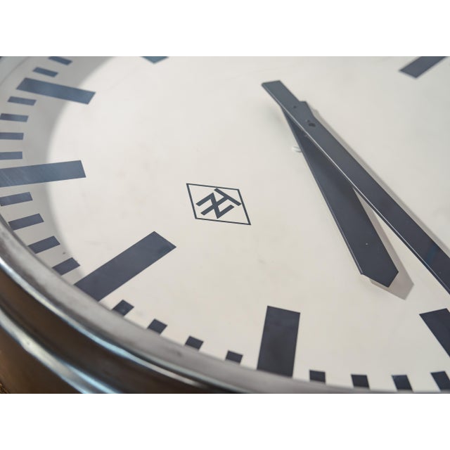 Industrial Factory Wall Clock from Telenorma, Germany, 1960s For Sale - Image 4 of 17
