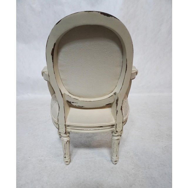 Late 20th Century Late 20th Century Child’s Armchair in the Style of Louis XVI For Sale - Image 5 of 13