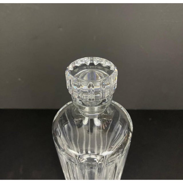 Glass Tiffany & Co. 'Atlas' Faceted Crystal Glass Decanter & Stopper For Sale - Image 7 of 8