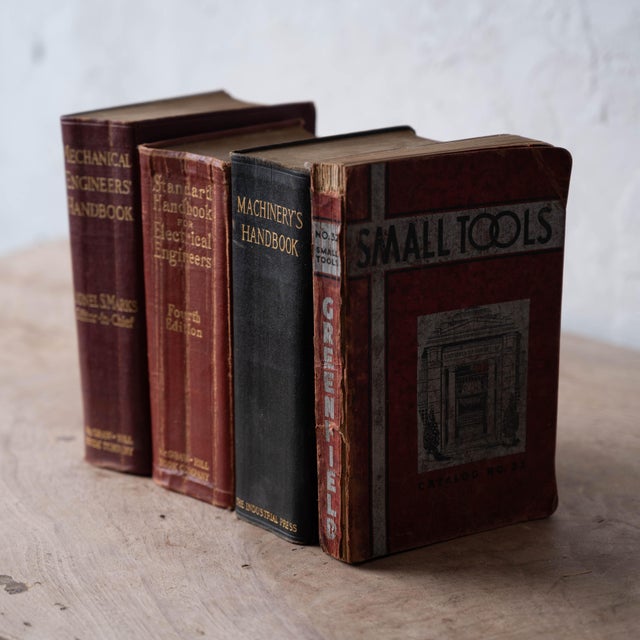 A lot of four antique engineering reference books from the early 1900s: a Mechanical Engineers' Handbook, a Standard...