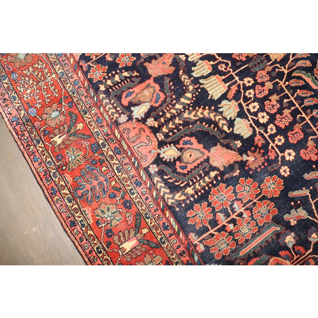 Antique Sarouk Fereghan Rug, 8'6'' X 11'10'' For Sale In New York - Image 6 of 11