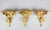 Gold 1950s Carved and Quilted Rococo Hollywood Regency Italian Wooden Wall Brackets- Set of 3 For Sale - Image 8 of 8