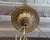 French 1940 French Tole Bronze With Ceramic Flowers Chandelier For Sale - Image 3 of 8