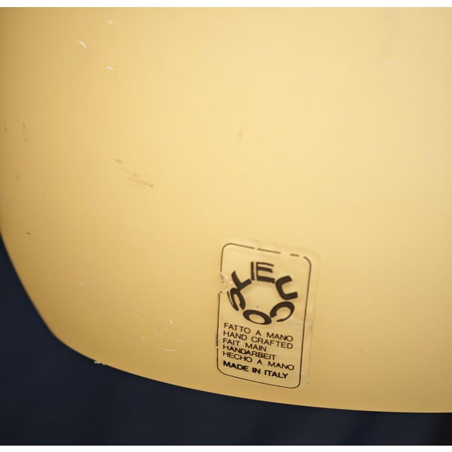 Glass Vintage Golf Opal Glass Pendant Lamp from Leucos, 1980s For Sale - Image 7 of 18