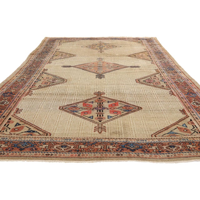 Tribal Late 19th Century Antique Persian Malayer Rug - 06'06 X 11'08 For Sale - Image 3 of 9