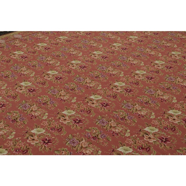 Rug & Kilim 1980s Vintage Needlepoint Rug in Red With Floral Patterns - by Rug & Kilim For Sale - Image 4 of 8