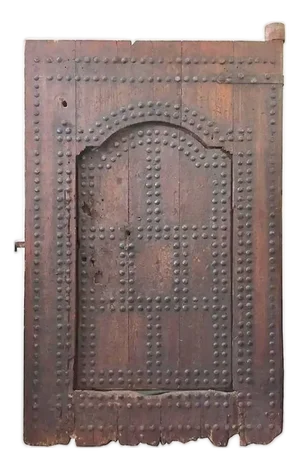 Antique Large Moroccan Moorish Antique Ryad Studded Door 19th C.