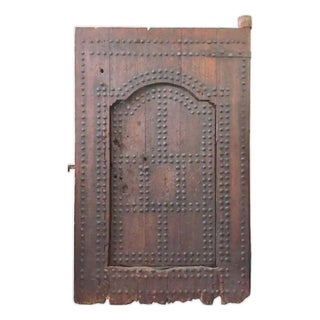 Monumental 19th-Century Moroccan Moorish Studded Wood Riad Door For Sale