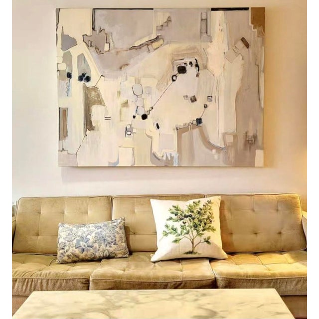 Abstract expressionistic 48 x 60 inch oil painting by Lynn Christian title: Klimtaos