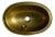 Oval Hammered Brass Drop-In Bathroom Sink, Rustic Moroccan Handmade & Brass Drain For Sale