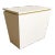 Postmodern Beige Laminate and Gold Rectangular Side Table For Sale