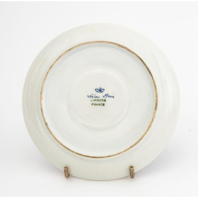 French Gilt & Hand-Painted Porcelain Tableware, 8 For Sale - Image 11 of 18