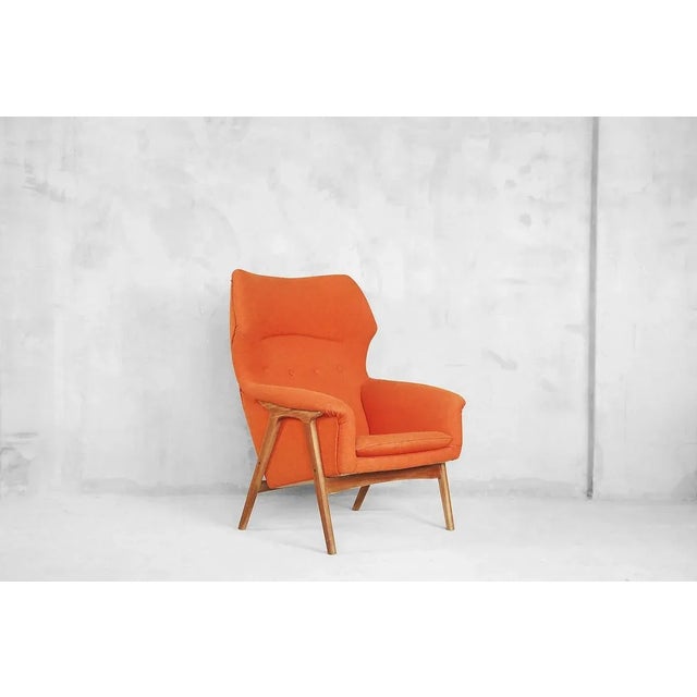 Mid-Century Elm Wing Master Chair by Thorbjörn Afdal for Bruksbo, 1960s For Sale - Image 15 of 18