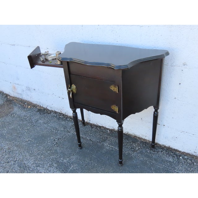 Early 20th Century Early 1900s Cigar Tobacco Humidor Chest Box Cabinet With Ashtray 6347 For Sale - Image 5 of 18