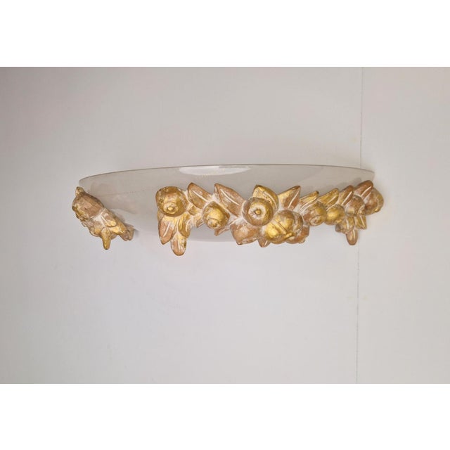 Vintage Bowl Wall Lamps in Goldleaf Murano Glass, Italy, 1970s, Set of 2 For Sale - Image 4 of 18