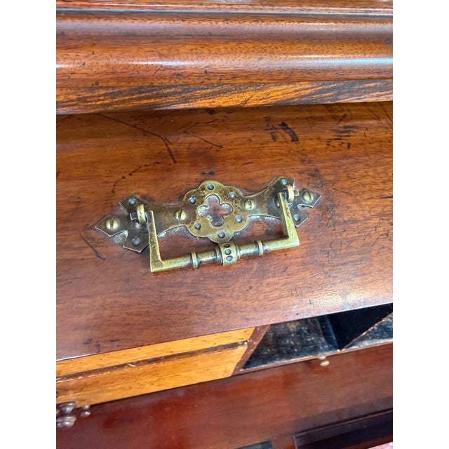 Brown English Roll Top Victorian Secretaire, Circa 1860 For Sale - Image 8 of 12