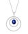 6.7 Carat Tanzanite & 2.5 Ct Diamond Two Circles Pendant/ Necklace 18 Karat Gold For Sale - Image 14 of 18
