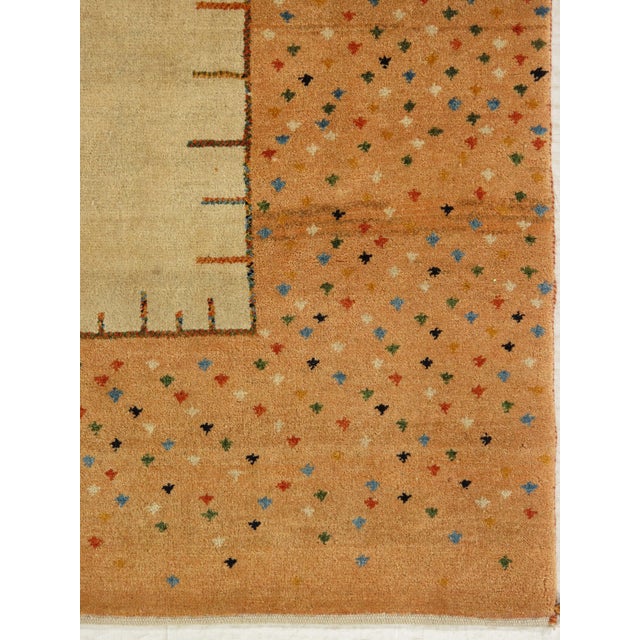 Vintage Hand-Knotted Persian Gabbeh Rug 10'3" X 12'2" For Sale - Image 4 of 6