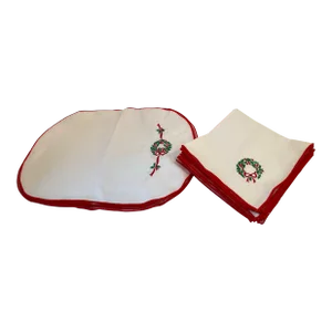 Vintage Holiday Placemats and Napkins - Set of 8 Each