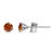 Contemporary 14K White Gold 1/2 Cttw Lab-Grown Round Brilliant-Cut Orange Diamond Classic 3-Prong Martini set Stud Earrings (Orange Color, VS1-VS2 Clarity) For Sale - Image 3 of 5