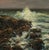 Cascais by Sparky LeBold | Oil on canvas of crashing waves on rocky coastline For Sale