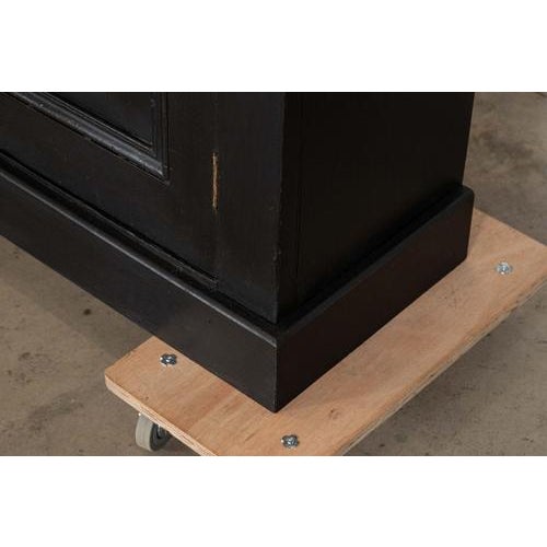 19th Century English Monumental Ebonised Pine Dresser Base, 1870s For Sale - Image 11 of 14