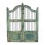 Vintage Indian Painted Teakwood Garden Gate or “Dog Door” For Sale