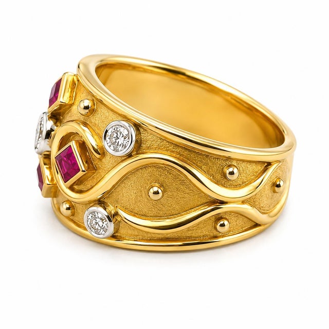 Keith Davis Ruby Ring, Size 7.5 For Sale - Image 4 of 4