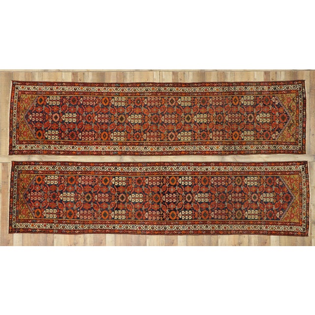 Textile Antique Persian Malayer Rug, 03'03 X 13'01 For Sale - Image 7 of 11