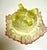 Antique Jefferson Northwood Vaseline Glass Ruffle Bowl For Sale In New York - Image 6 of 8