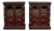 Antique French Pair of Renaissance Carved Bookcases Display Cabinets Oak c.1900 For Sale