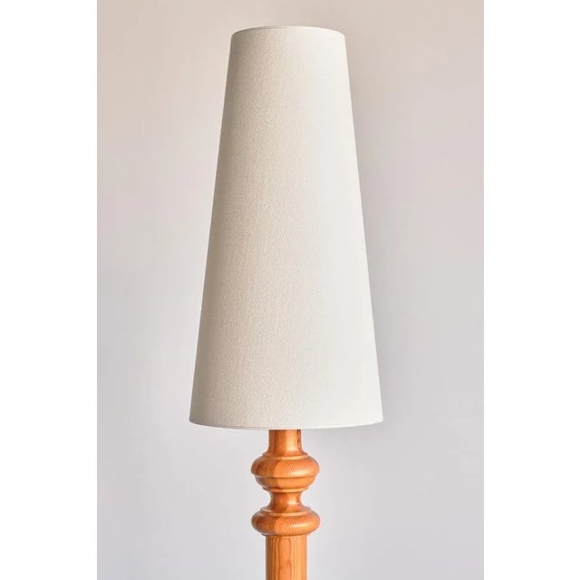 Mid-Century Modern Tall Nybro Armaturfabric Floor Lamp in Pine Wood, Sweden, 1960s For Sale - Image 3 of 13