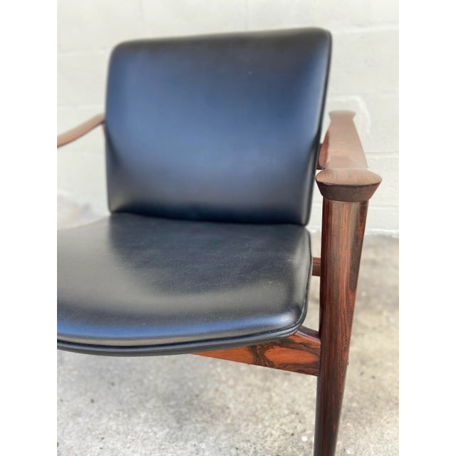 Black Mid Century Modern Lounge Chair 'Model 711' | by Fredrik Kayser for Vatne Lenestolfabrik For Sale - Image 8 of 11