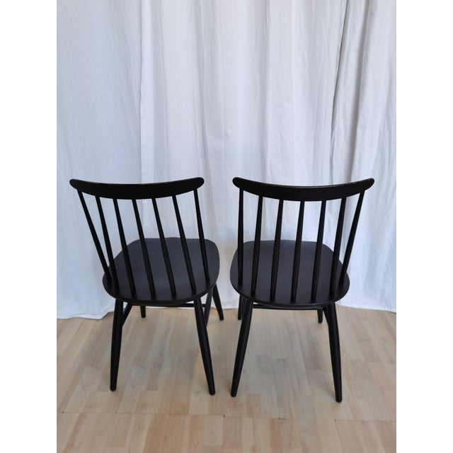 Vintage wooden dining chairs in Scandinavian design. The style of the design is by Ilmari Tapiovaara. The chairs were made...