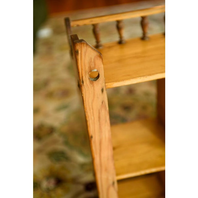Wood Vintage Handmade Pine Medicine Cabinet Wall Shelf Hutch For Sale - Image 7 of 13