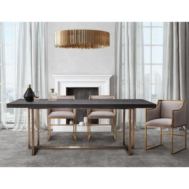 Metal Atara Cream Velvet Chair with Gold Frame For Sale - Image 7 of 8