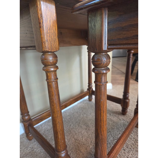Vintage Ethan Allen Nesting Tables For Sale - Image 11 of 15