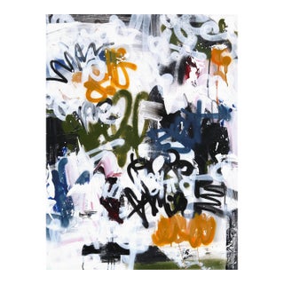 Peace in Chaos - Original Graffiti-Inspired Abstract Mixed Media Painting on Canvas by Amber Goldhammer For Sale