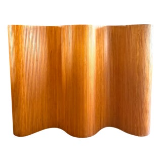 Large Roll-Up Beech Slat Screen from Baumann, 1930s For Sale