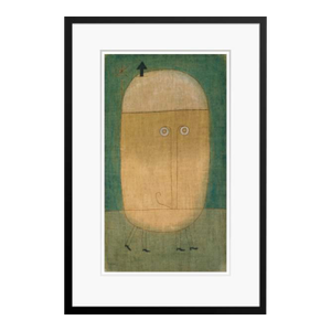 Paul Klee 'Mask of Fear' Archival Pigment Print Framed in Black Reproduction