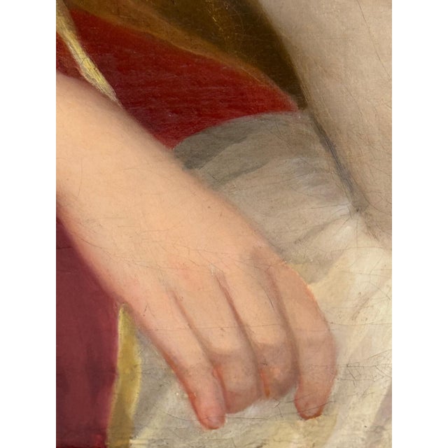1830s English Oil Portrait of a Woman in White, Sarah Losh Architect & Designer For Sale - Image 12 of 18