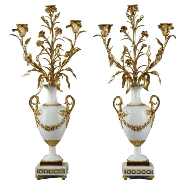 Large Baluster Candelabras by Eugène Hazart, Set of 2 For Sale - Image 15 of 15
