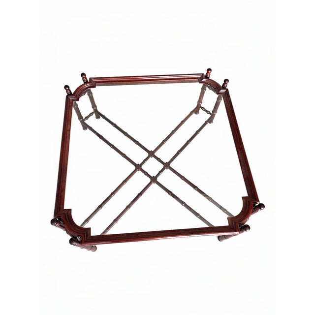 Hollywood Regency Antique Hollywood Regency Wood and Glass Coffee Table, 1900 For Sale - Image 3 of 6