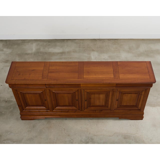 Grand French Louis Philippe Style Fruitwood Sideboard Enfilade For Sale In Sacramento - Image 6 of 12