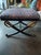 1970s Hollywood Regency Cross Sword Bench W Leopard Fabric For Sale - Image 4 of 6