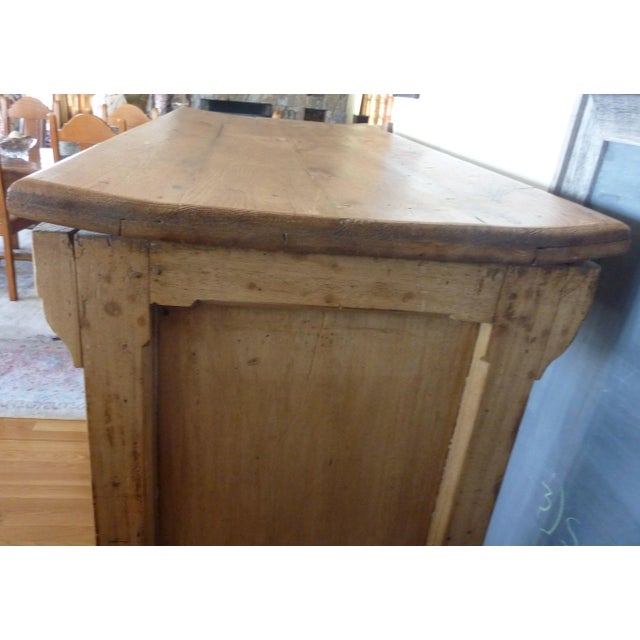 Wood Antique English Pub Pine and Wrought Iron Shelving For Sale - Image 7 of 8