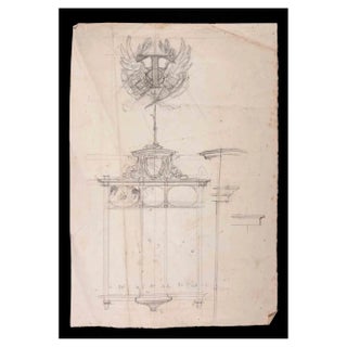 Alexandre Lagrant, Teaching Drawing to Children, Pencil & Ink Drawing, Early 20th Century For Sale