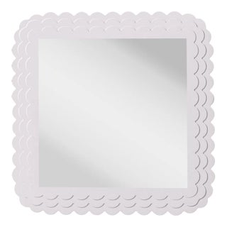 Fleur Home Carnival Krewe Square Mirror in Lite Lavender, 36x36 For Sale