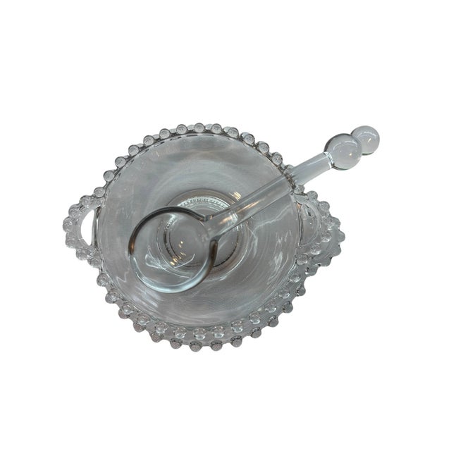 Mid-Century Modern Mid 20th Century Imperial Glass Candlewick 3-Piece Mayo Set For Sale - Image 3 of 9